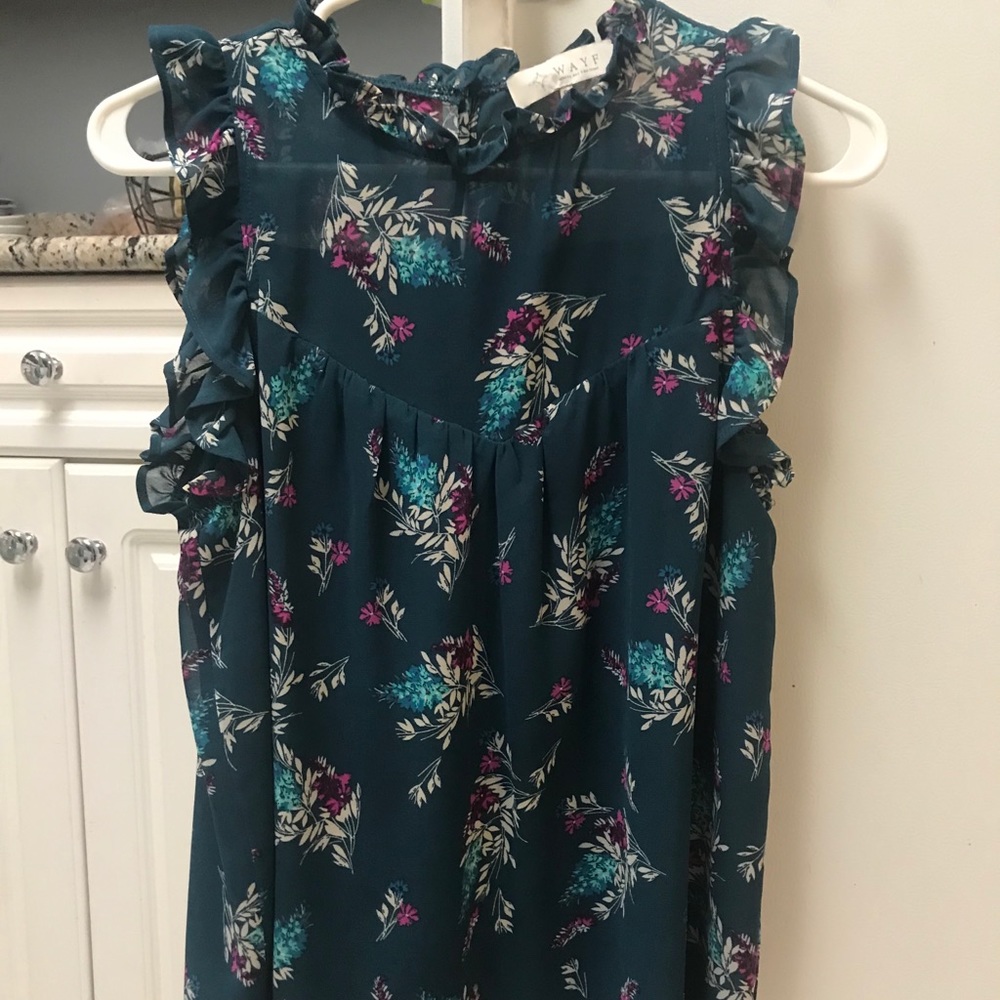 WAYF sleeveless floral blouse